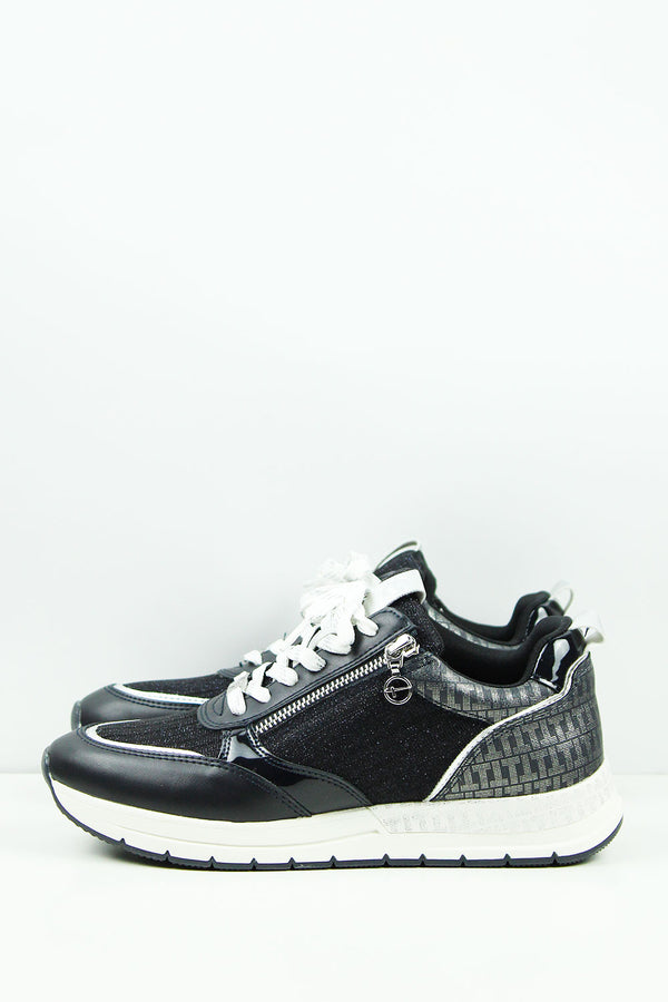 SNEAKERS NERE STRINGATE 1-23732-41