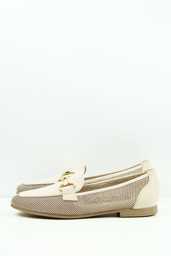 MOCASSINI BEIGE CON ACCESSORIO 1-24220-42