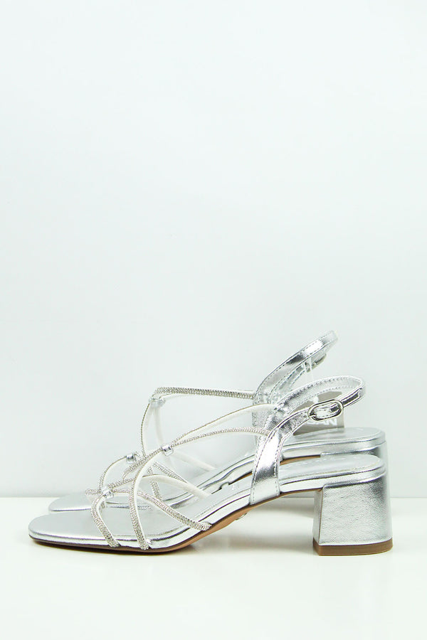SANDALI SILVER CON TACCO 1-28296-42