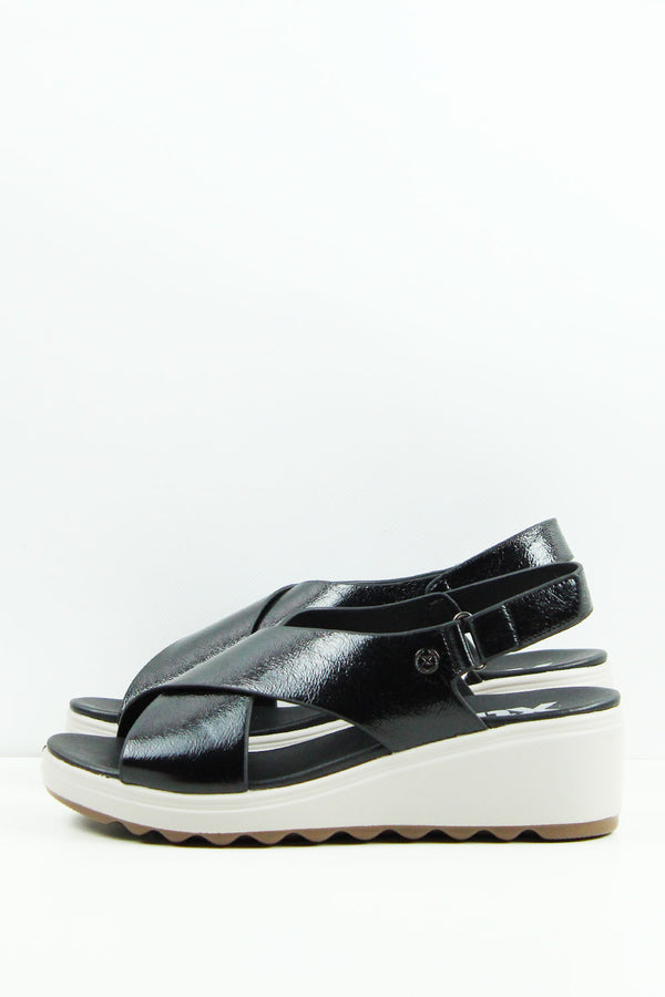 SANDALI NERI CON ZEPPA 142700