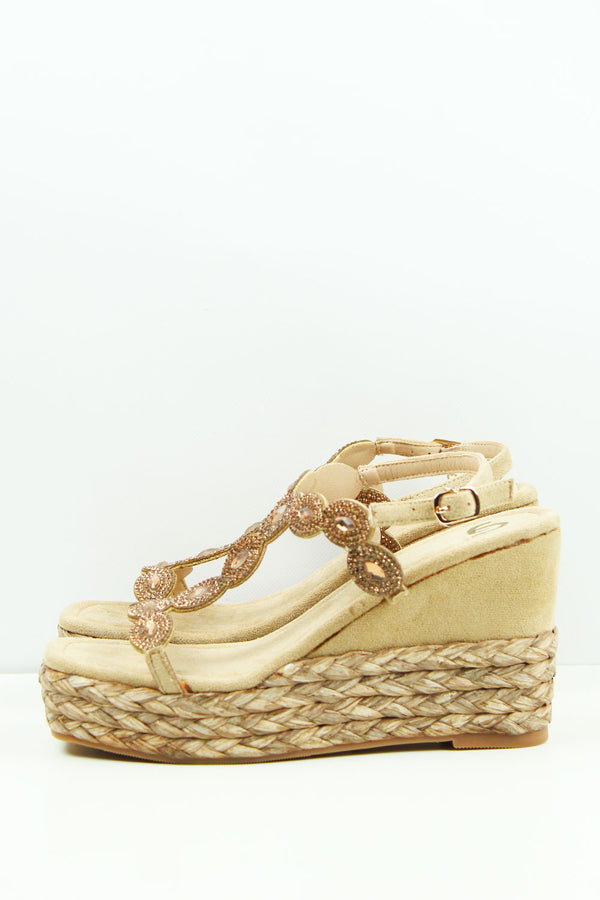 SANDALI CAMEL CON ZEPPA GH08